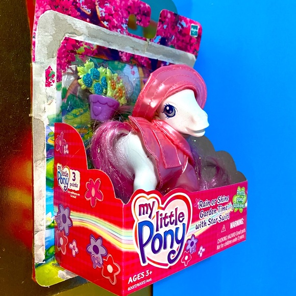 MY LITTLE PONY G3 2003 PRETTY PONY FASHIONS RAIN & SHINE GARDEN TIME STAR SWIRL - Picture 7 of 12